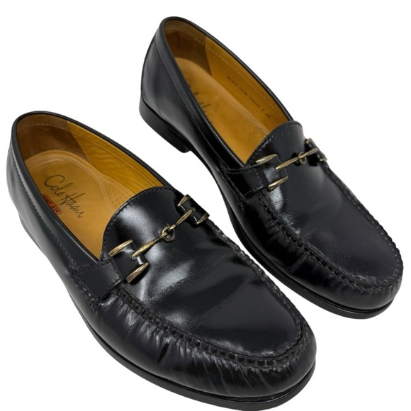 Cole Haan Nike Air American Classics Bit Loafers Black Leather Size 10.5M Men's - Picture 1 of 14